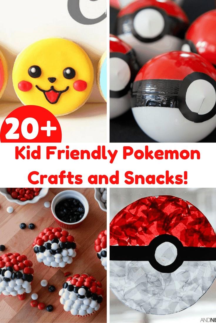 20+ Kid Friendly Pokemon Crafts and Snacks