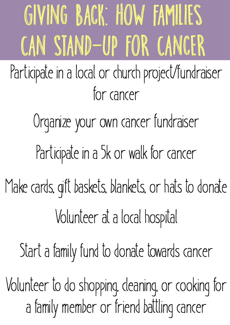 Meaningful Ways Families Can Stand Up For Cancer Meaningful Ways Families Can Stand Up For Cancer