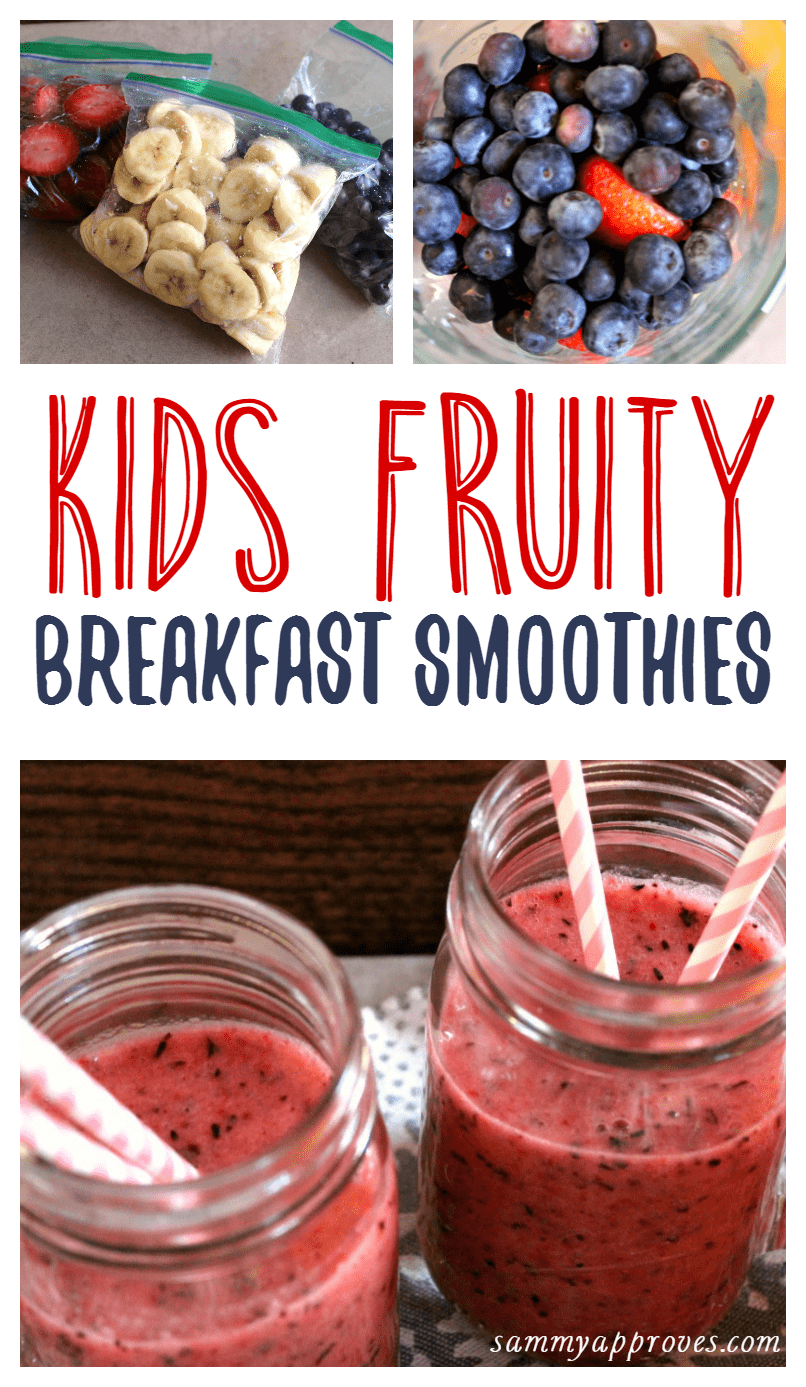 Kids Fruity Breakfast Smoothies