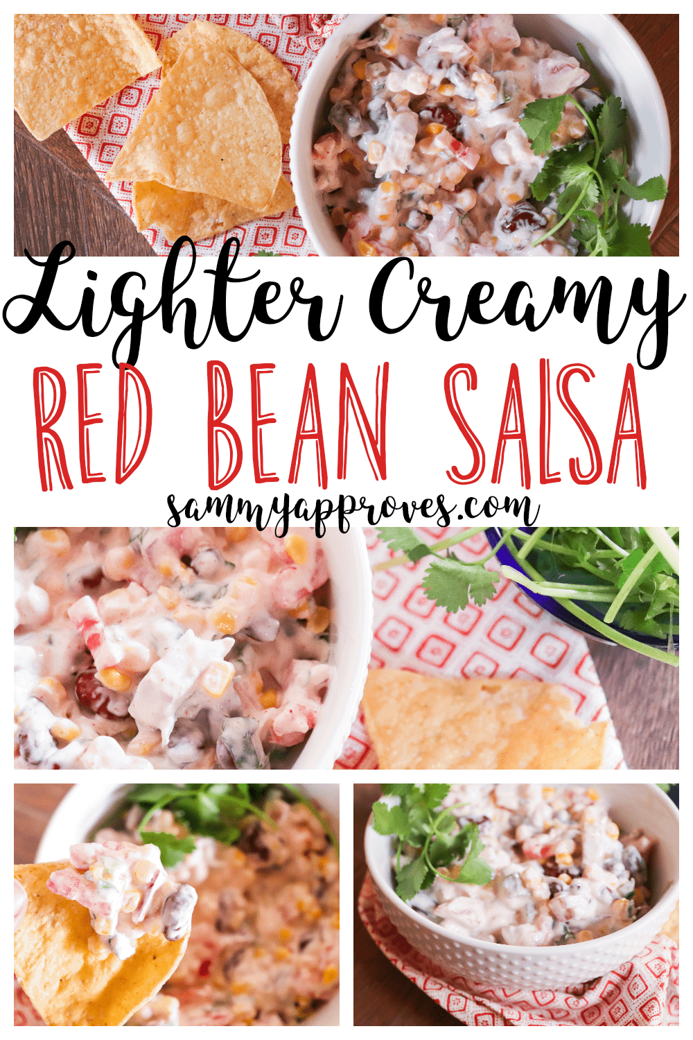 Lighter Creamy Red Bean Salsa | Made With Greek Yogurt