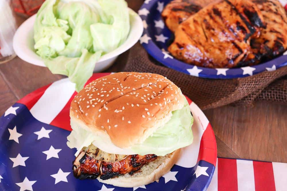 Family Cookout Fourth of July Grilling Ideas | Teriyaki Chicken Burgers