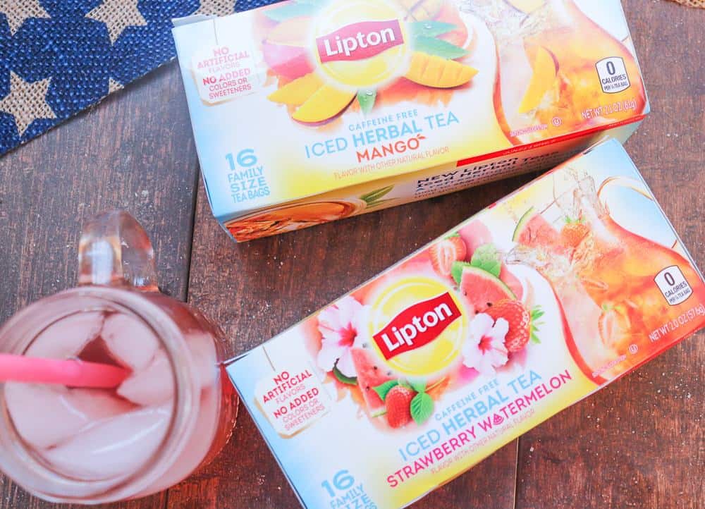 Lipton iced tea summer party drink ideas- non-alcoholic Family Cookout Fourth of July Grilling Ideas | Teriyaki Chicken Burgers