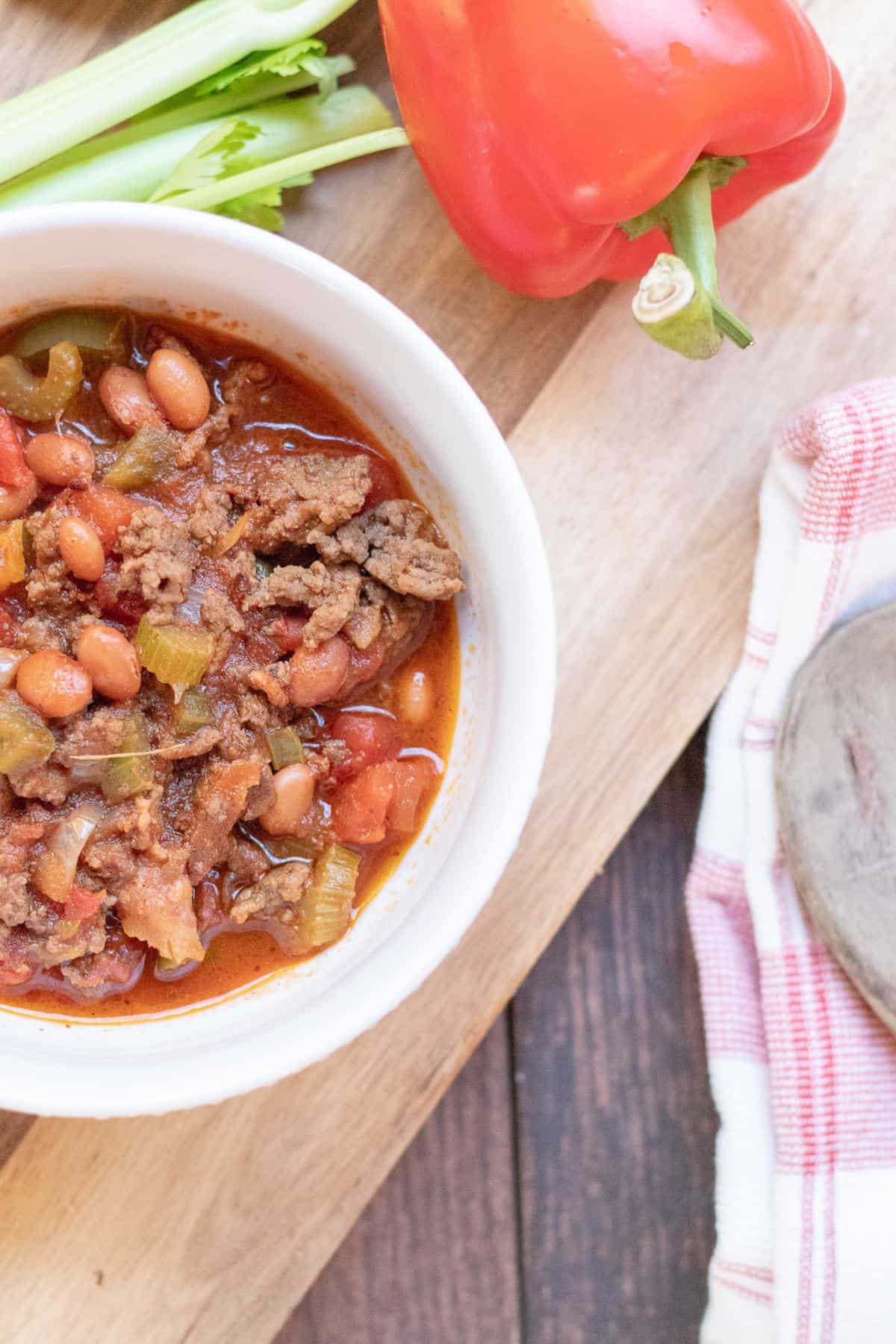 Ground Beef Chili Beans | Not too Spicy Recipe