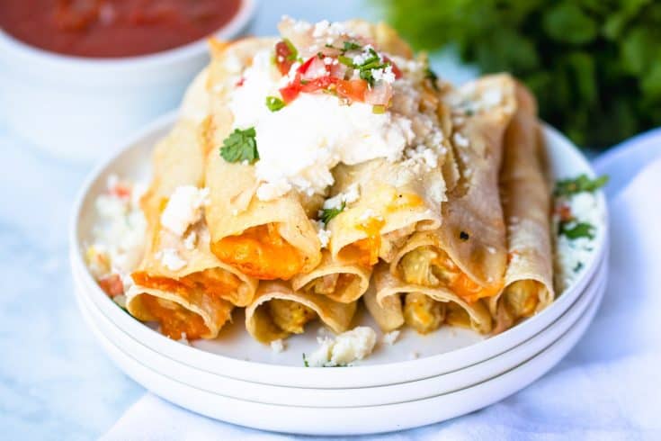 Oven Baked Chicken Taquitos