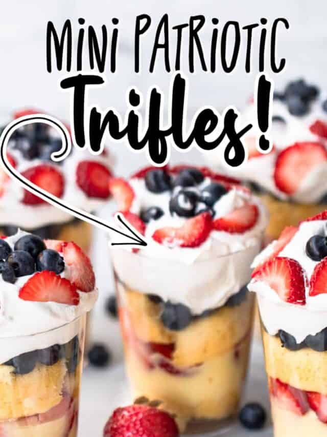 No Bake Mini Patriotic Trifle Dessert