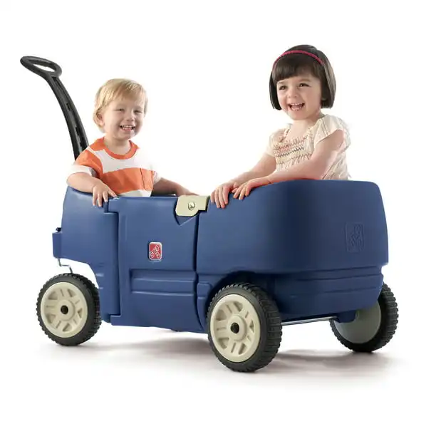 Step2 Wagon for Two Plus Pull Wagon for Kids, Blue