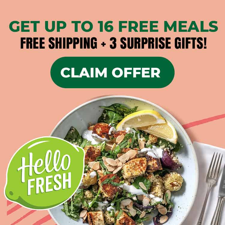 16 FREE Meals from Hello Fresh
