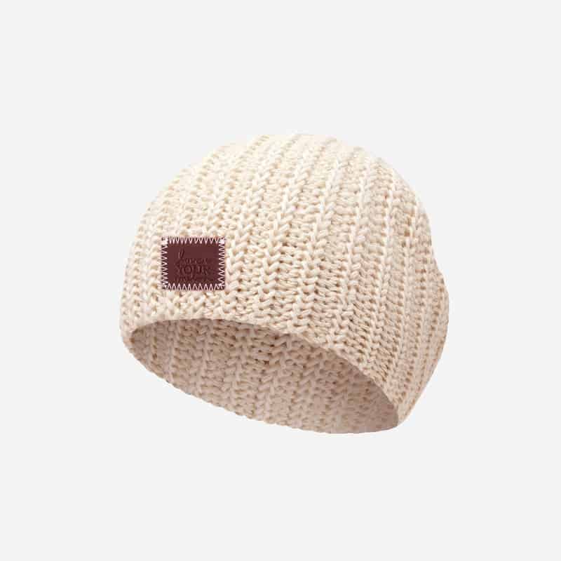 BABY WHITE SPECKLED BEANIE