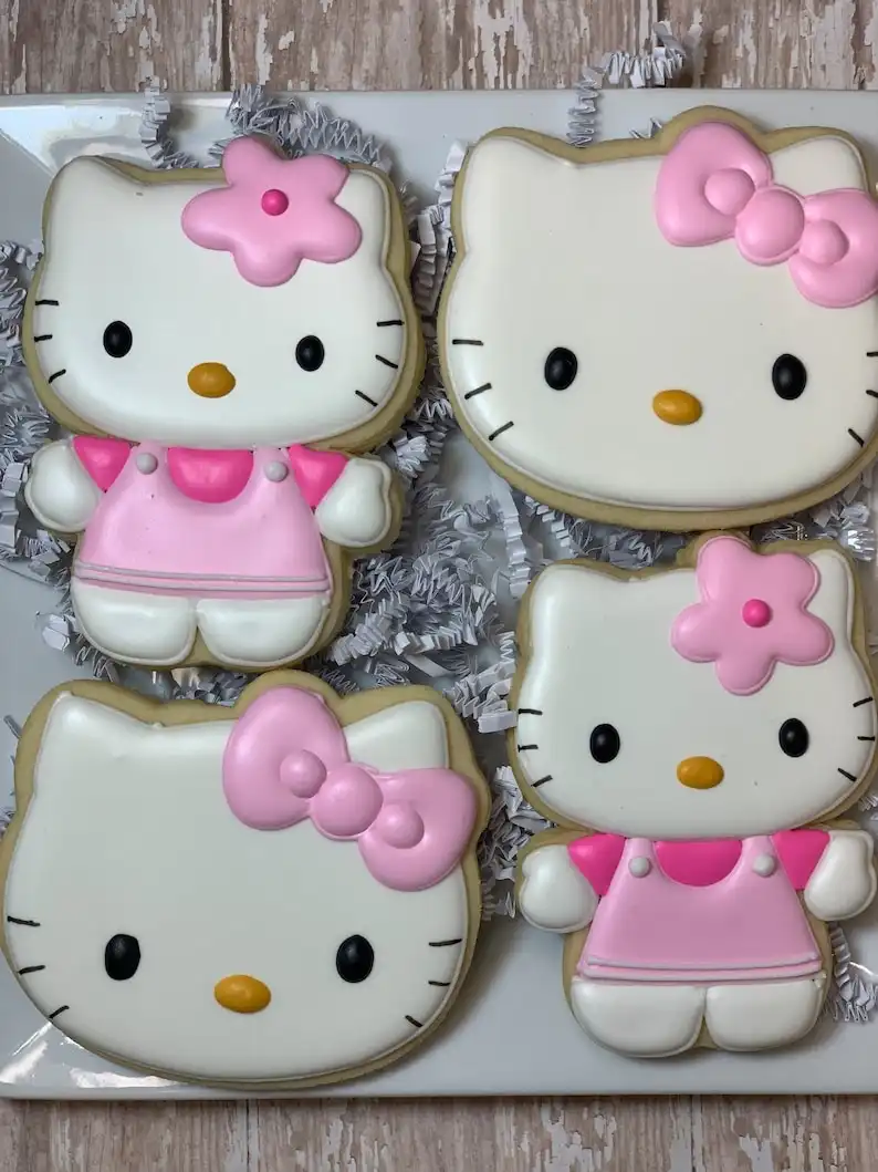 Hello Kitty Decorated Cookies - Etsy