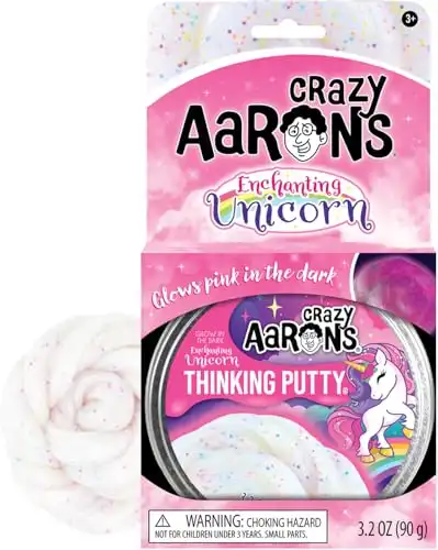 Crazy Aaron's Enchanting Unicorn 4" Tin Thinking Putty