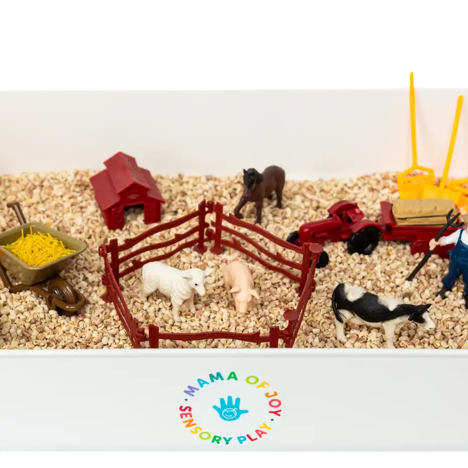 Farm Sensory Bin Mama of Joy Sensory Play