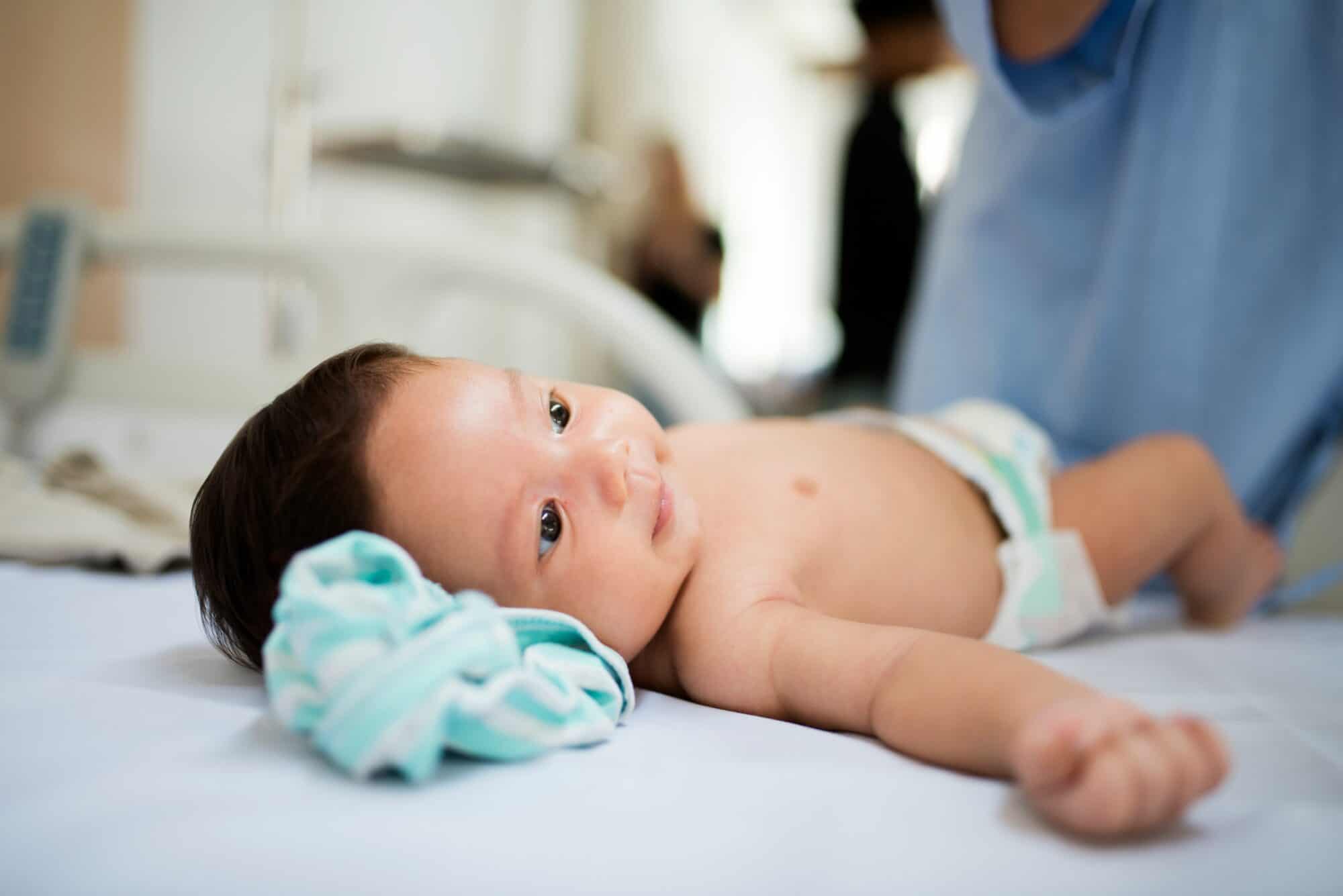 newborn baby in the hospital