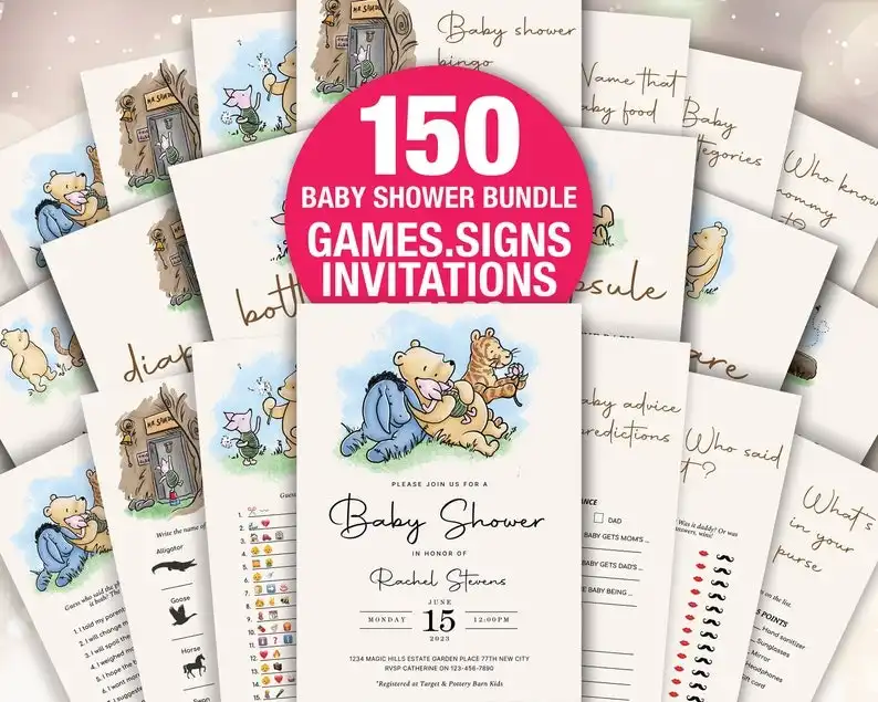 Classic Winnie the Pooh Baby Shower Games