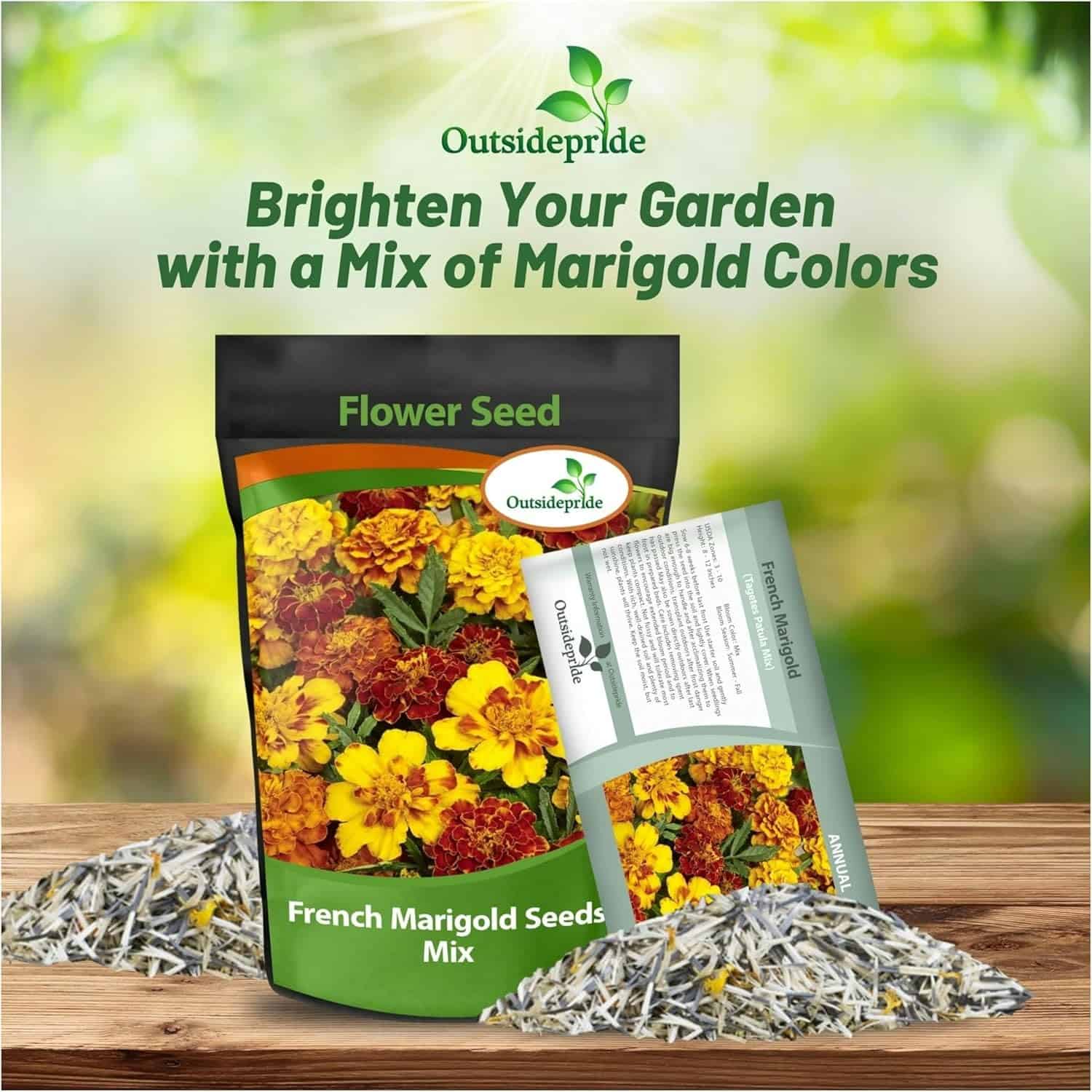 Marigold Seeds For Planting - Tagetes Patula Flower Seed Mix