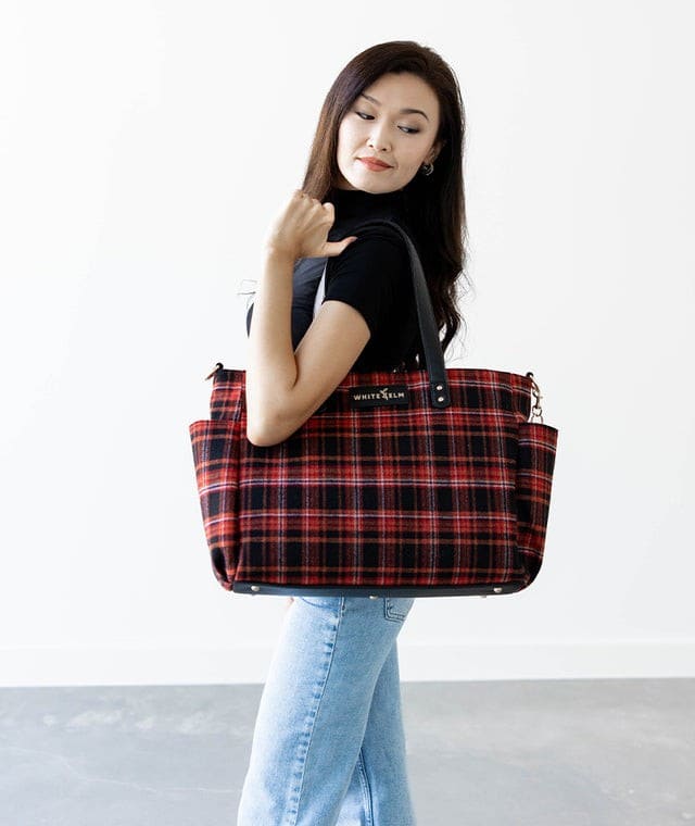 Tartan Rouge Aquila Tote Bag by White Elm
