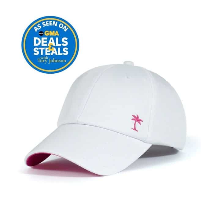 Lightweight White & Pink Women's Running Hat | Shady Lady