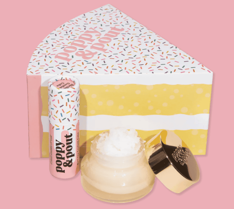 Birthday Confetti Cake Lip Care Duo | Poppy & Pout Natural Lip Care
