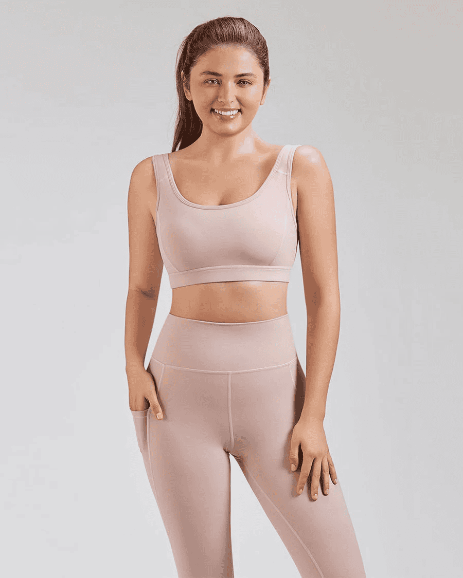 SoftLuxe Elegance Sports Bra in Rose Clay - Stelle
