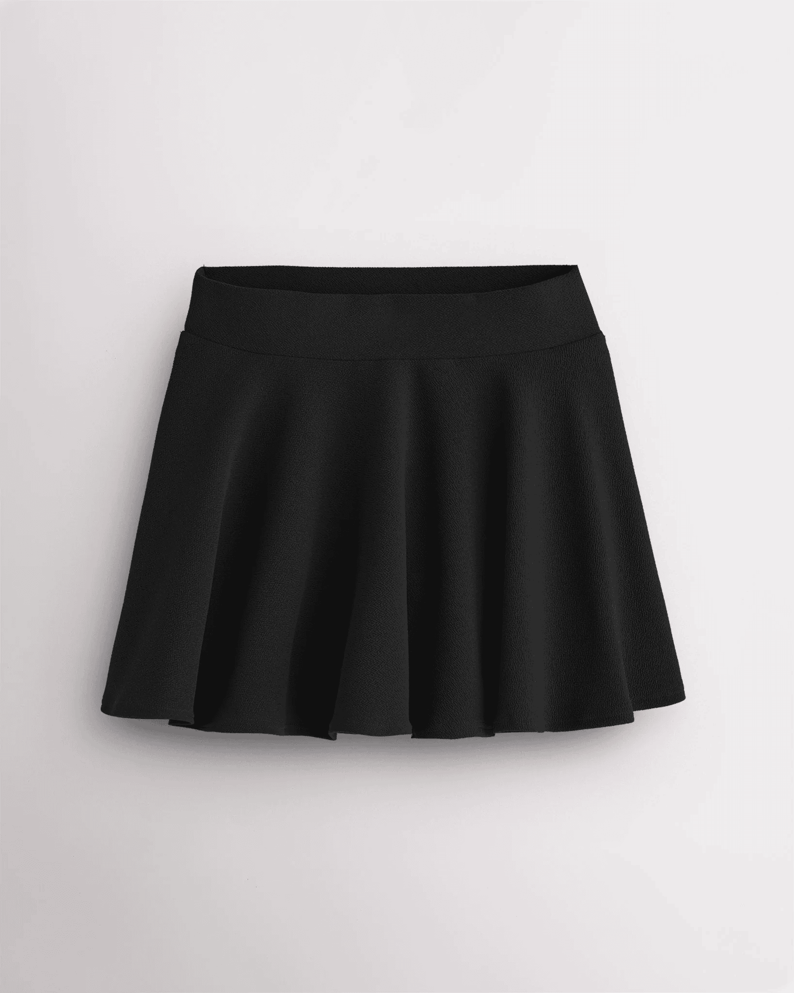Stelle Flared Skater Casual Skort in Black | Skorts for Women