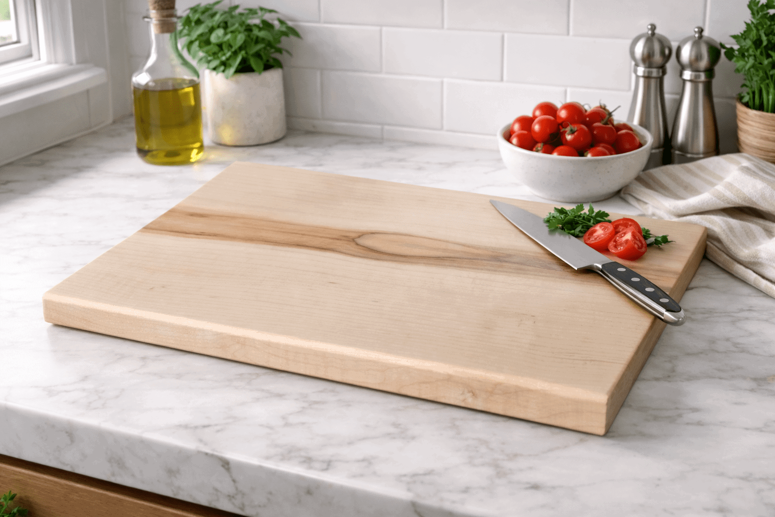 Maple Cutting Board | Large | 10x20x1 | Rectangle - Woods and Wax